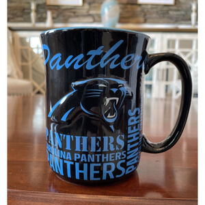Boelter Brands NFL 14oz Ceramic Relief Sculpted Coffee Mug Carolina Panthers